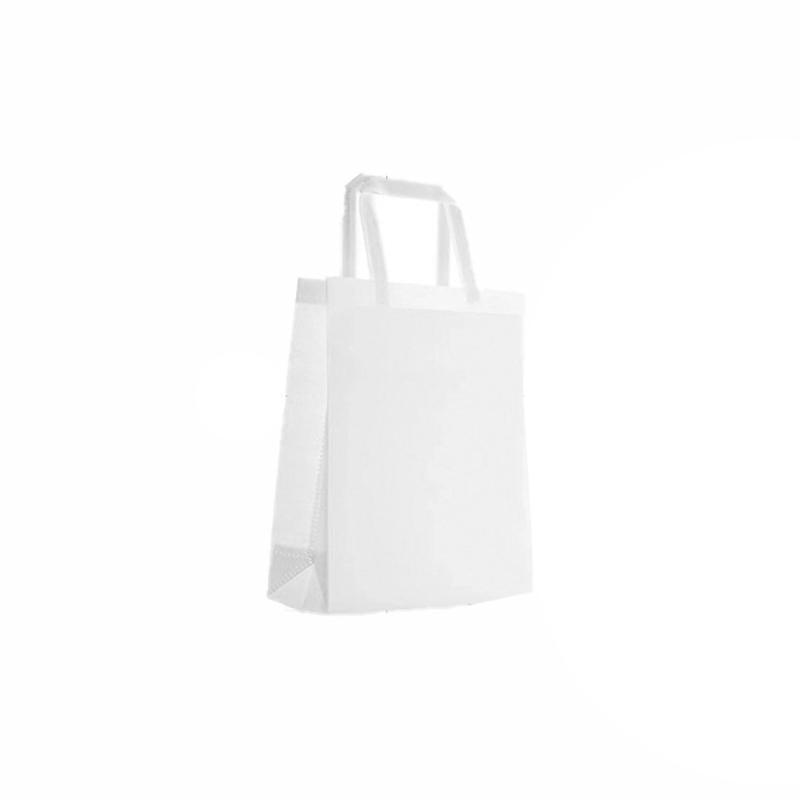 100PCS Reusable Non Woven Shopping Bags Eco Friendly Washable Tote Bags White - 35X25X10CM 11