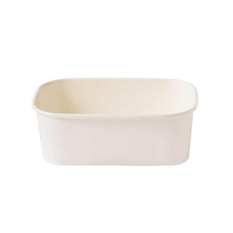 Kraft Paper Bowl for Takeaway Leak-Proof Disposable Food Container - White-1000ml-300pcs 9