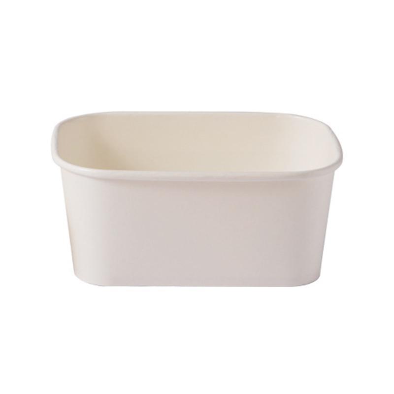 Kraft Paper Bowl for Takeaway Leak-Proof Disposable Food Container - White-1000ml-300pcs 11