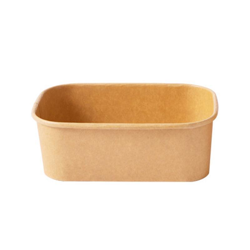 Kraft Paper Bowl for Takeaway Leak-Proof Disposable Food Container - White-Paper Lid-300pcs 8