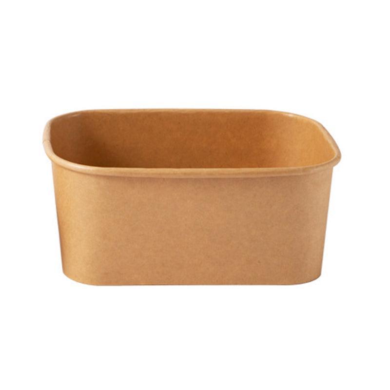 Kraft Paper Bowl for Takeaway Leak-Proof Disposable Food Container - White-Paper Lid-300pcs 10