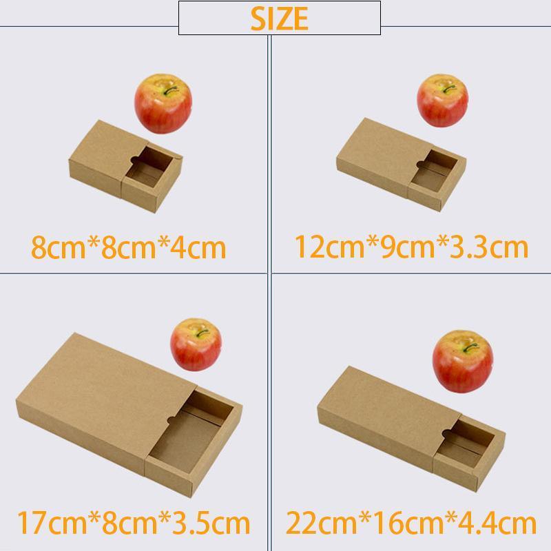 100PCS DIY Paper Box Drawer Type Jewelry Packing Box Tea Gift Cosmetics White - 17*8*3.5cm 5