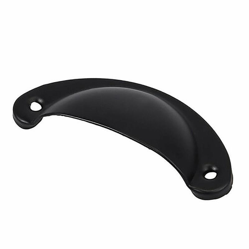30X Modern Cup Cabinet Handle Knob Drawer Furniture Door Pull Shell Cupboard - Black 4