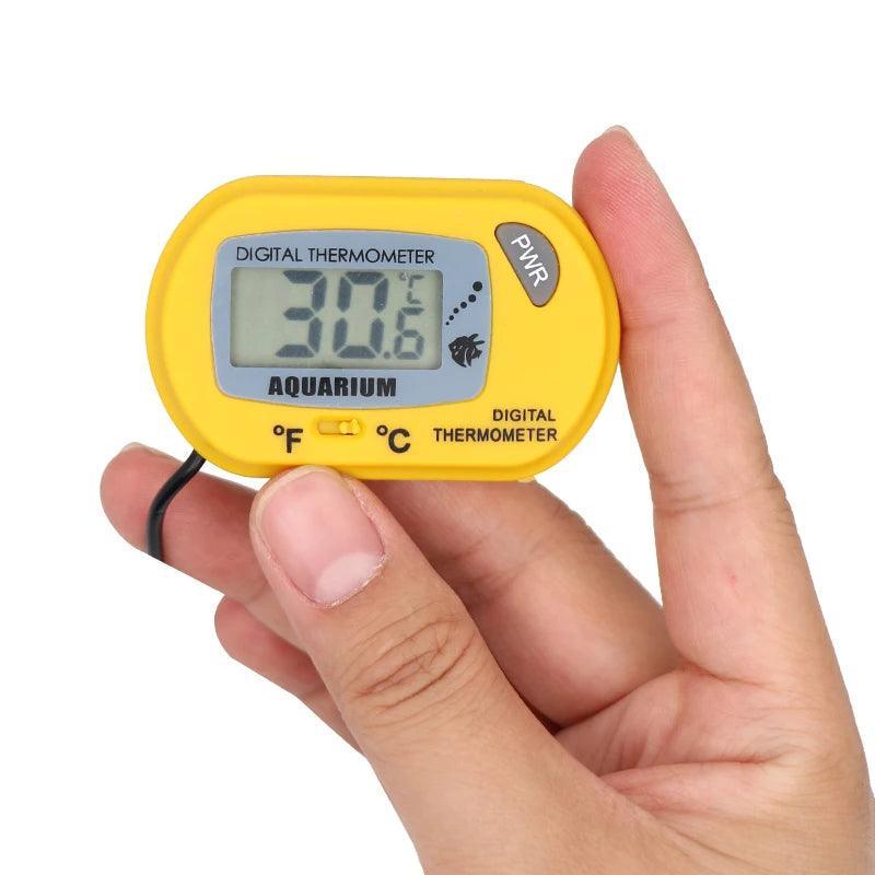 Aquarium Thermometer LCD Digital Aquarium Fish Tank Water Temperature Marine - Yellow 5
