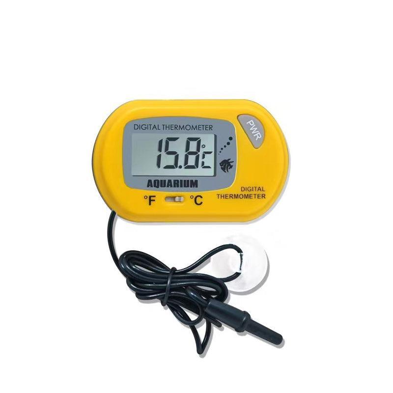 Aquarium Thermometer LCD Digital Aquarium Fish Tank Water Temperature Marine - Yellow 7