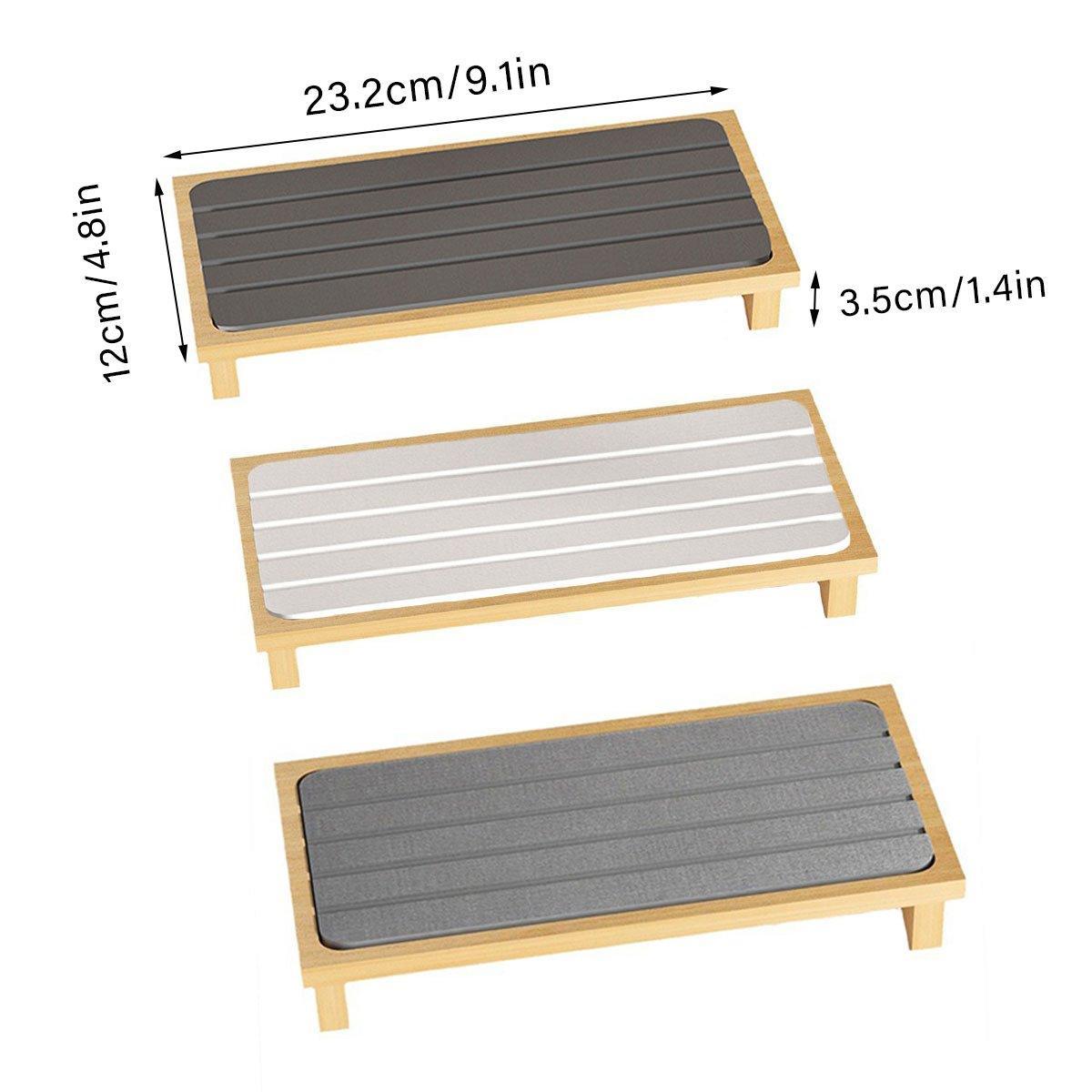 Countertop Absorbent Drainage Mat Sink Splash Pad Bathroom Tray Water Catcher - Dark Grey 3