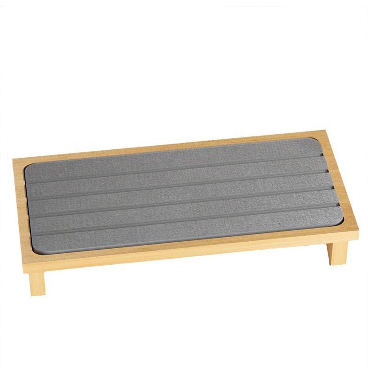 Countertop Absorbent Drainage Mat Sink Splash Pad Bathroom Tray Water Catcher - Dark Grey 7