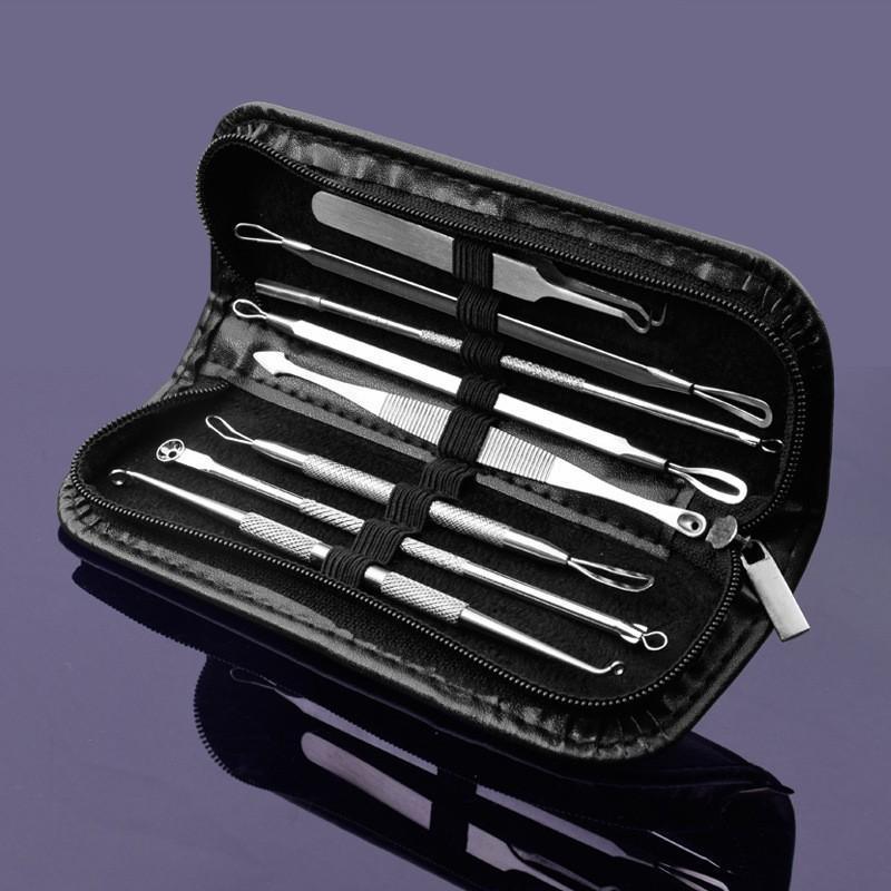 8PCS Stainless Steel Blackhead Remover and Blemish Extractor Tool Kit with Case 4
