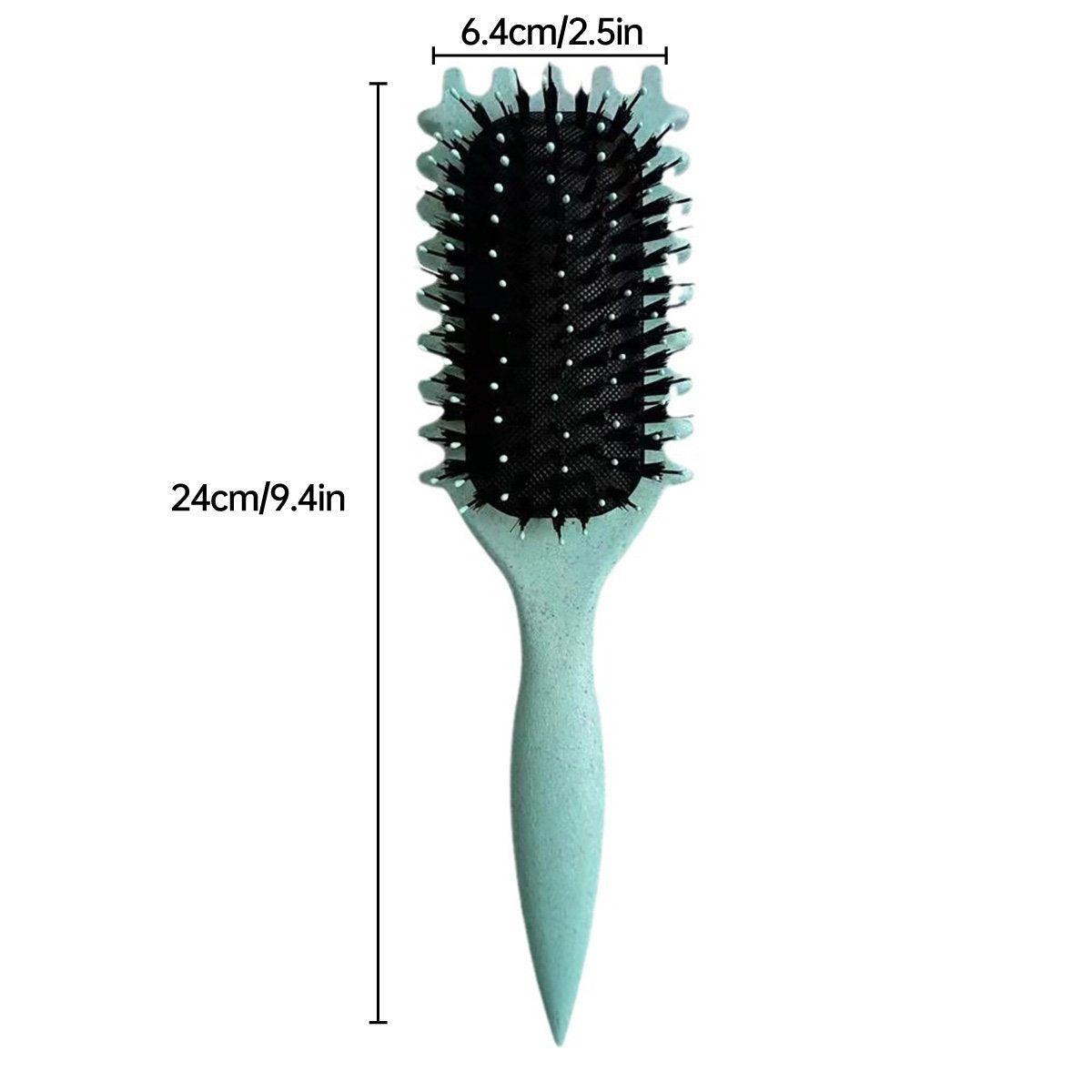 Bounce Curl Defining Styling Brush Air Cushion Comb for Hair Care and Styling - Green 3