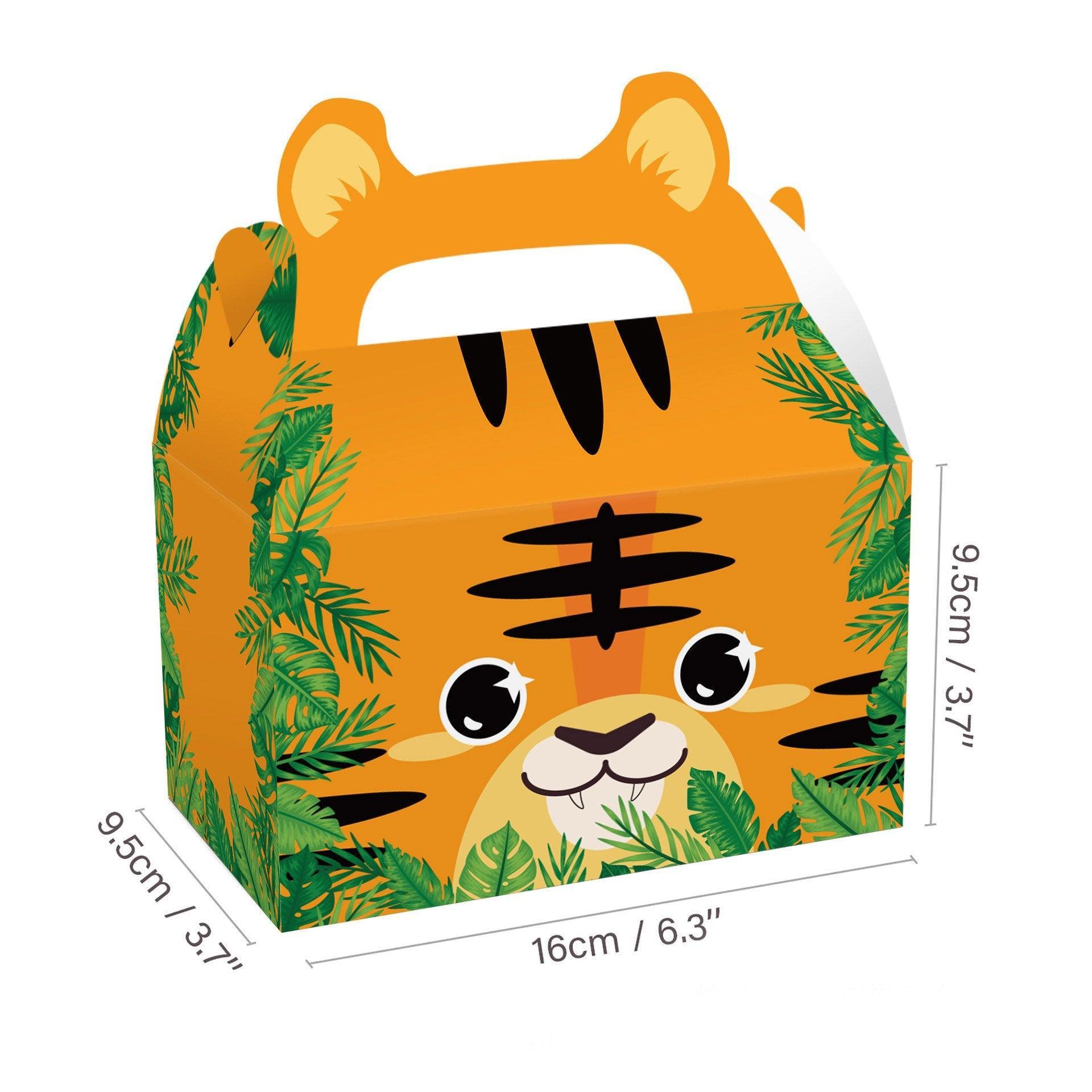 24X Jungle Safari Animal Gift Boxes Bag Favour Present Wrapping Candy Cookie Box 3