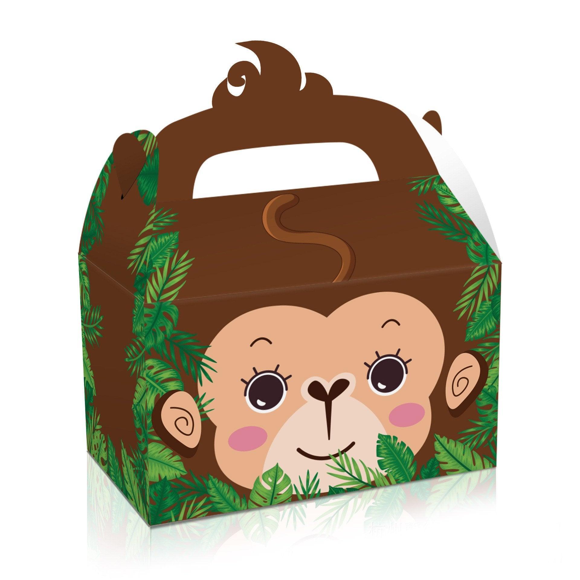 24X Jungle Safari Animal Gift Boxes Bag Favour Present Wrapping Candy Cookie Box 4