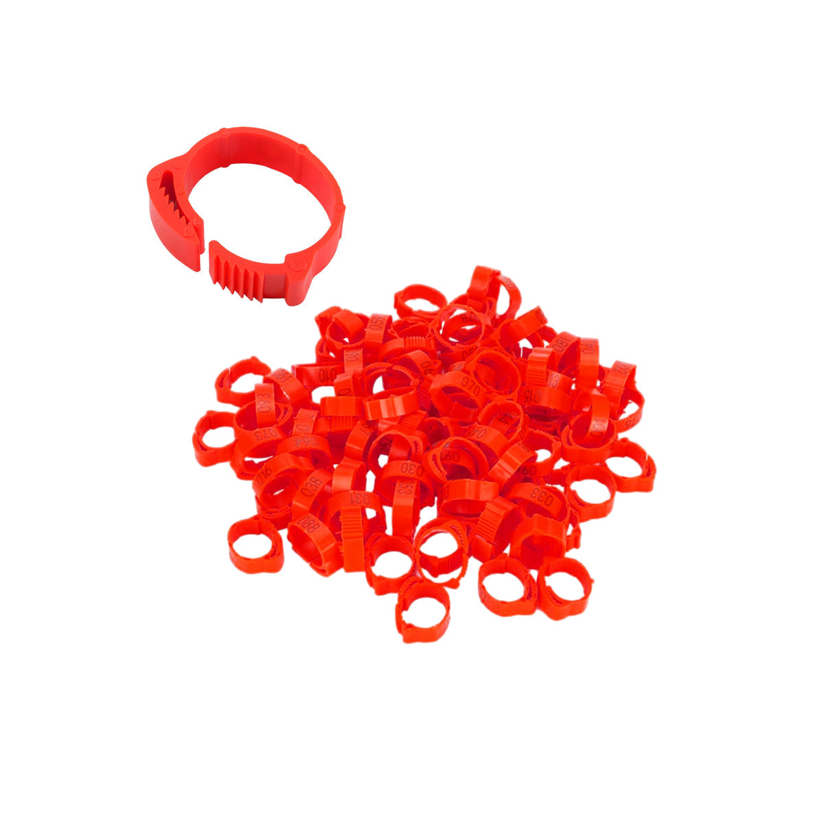 Chicken Duck Goose Leg Rings 100pcs Numbered Ankle Bands Bird ID Tags Farm Use - Green 6