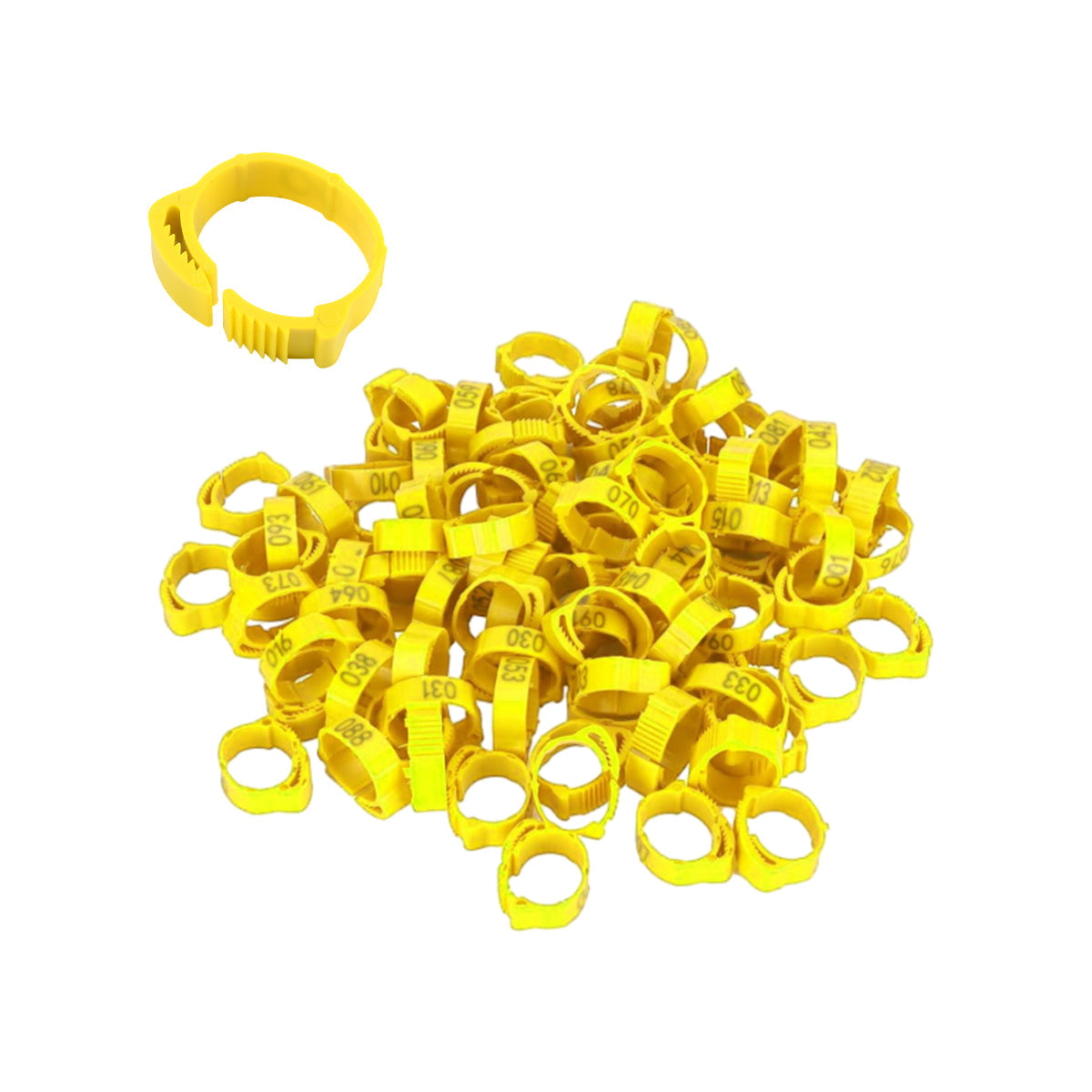 Chicken Duck Goose Leg Rings 100pcs Numbered Ankle Bands Bird ID Tags Farm Use - Green 10