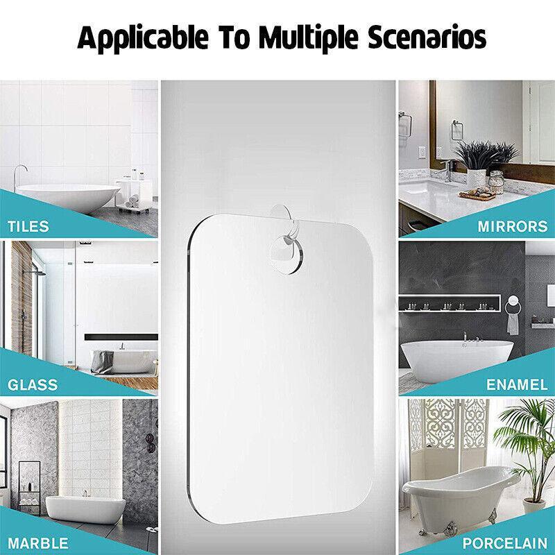 Fogless Polycarbonate Shower Mirror 172×132mm Anti-Fog Shaving Mirror 3