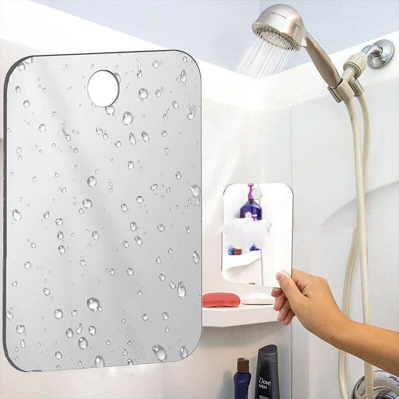 Fogless Polycarbonate Shower Mirror 172×132mm Anti-Fog Shaving Mirror 4