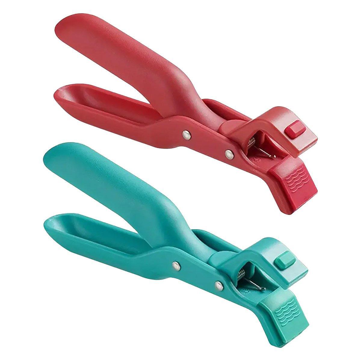 2PCS Anti Slip Silicone Heat Resistant Plate Bowl Clip Holder Kitchen Tool - Green