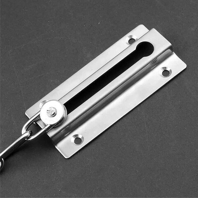 Security Door Chain Home Office Lock Guard Latch Stainless Sliding Fastener 5