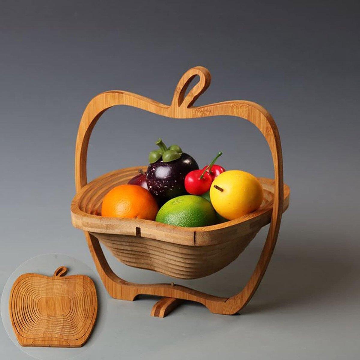 Wooden Fruit and Vegetable Storage Basket for Kitchen Organizing Home Storage 5