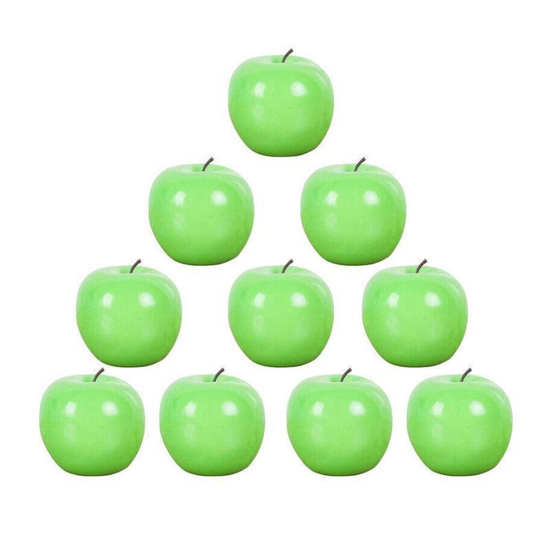 10 X Artificial Green Apples for Home Party Wedding & Shop Decor - Green 6