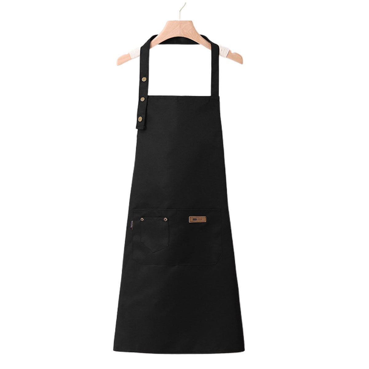 Adjustable Work Apron Neck Strap Waist Tie Kitchen Cooking Bib Apron Men Women - Black 6