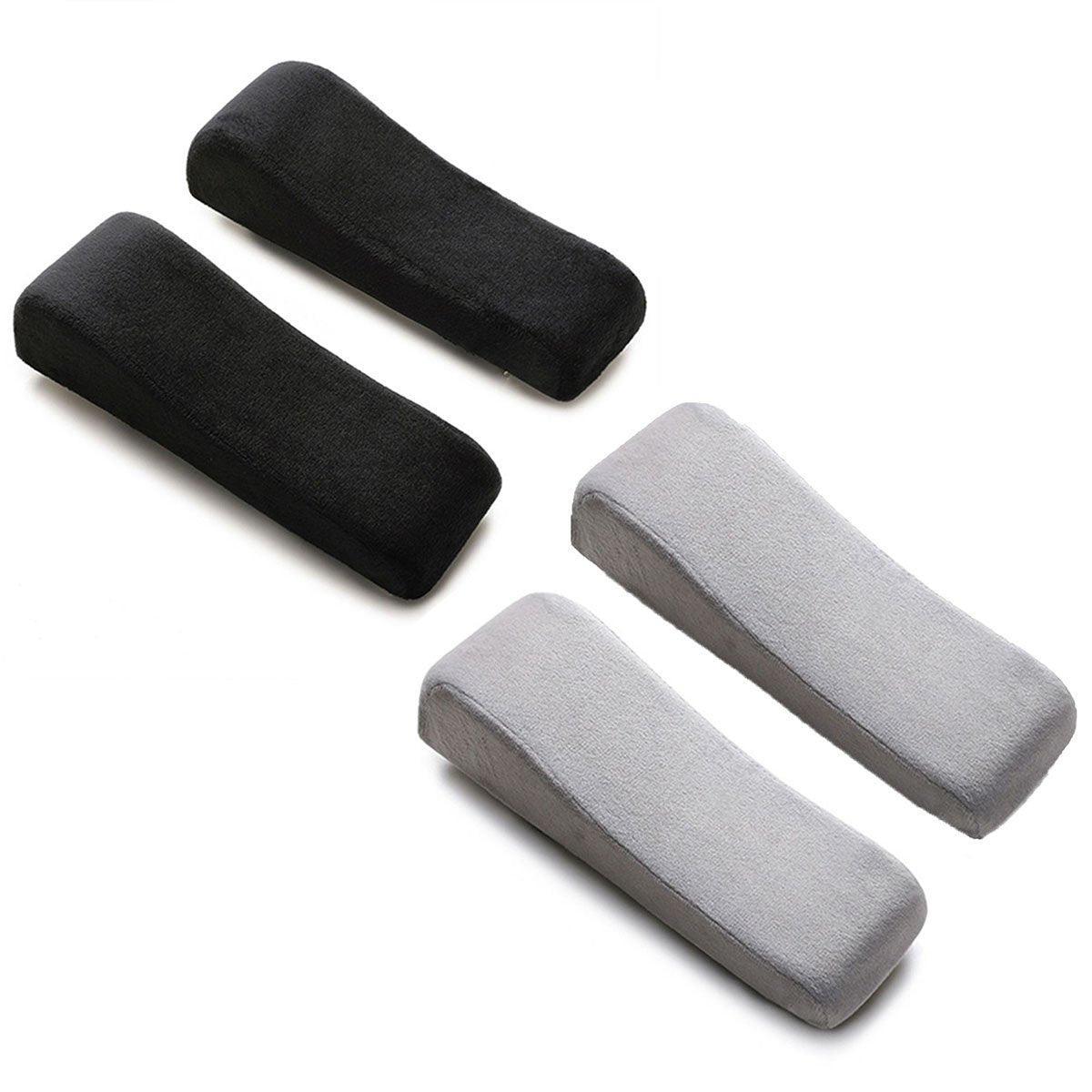 2PCS Elbow Arm Rest Cushion Chair Armrest Pads Memory Foam Office Support Pillow - Grey