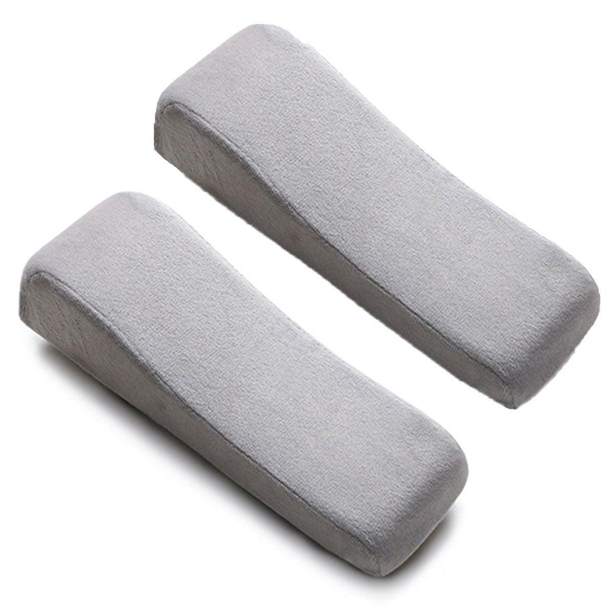2PCS Elbow Arm Rest Cushion Chair Armrest Pads Memory Foam Office Support Pillow - Grey 7