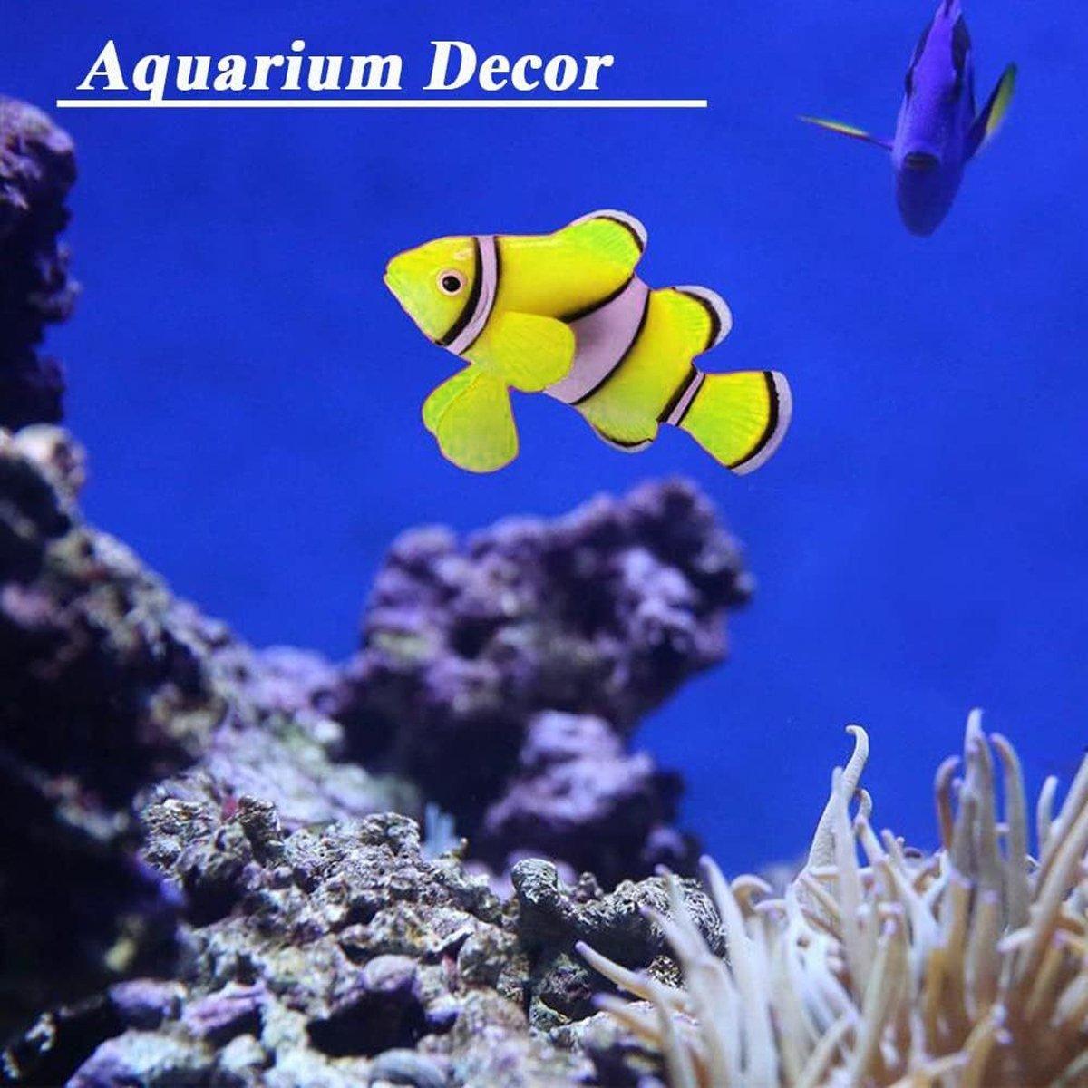 2PCS Artificial Betta Fish Aquarium Decorations Silicone Floating Moving Fish - Purple Lionfish 4