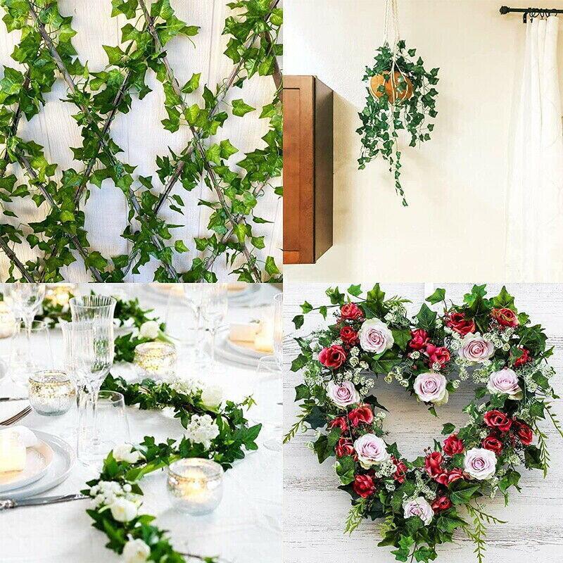 12 X 2M Artificial Ivy Vine Fake Foliage Flower Hanging Leaf Garland Plant Party - Sweet Potato Leaves 3
