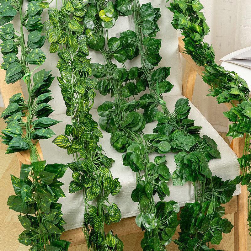 12 X 2M Artificial Ivy Vine Fake Foliage Flower Hanging Leaf Garland Plant Party - Watermelon Leaves 5