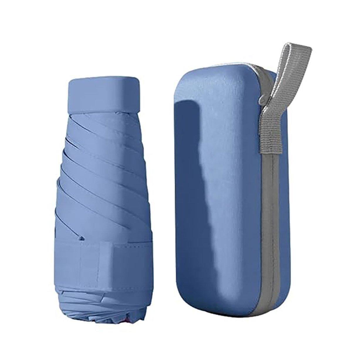 Portable Compact Five-Fold Umbrella UV Sun Protection Travel Manual Umbrella - Green 7