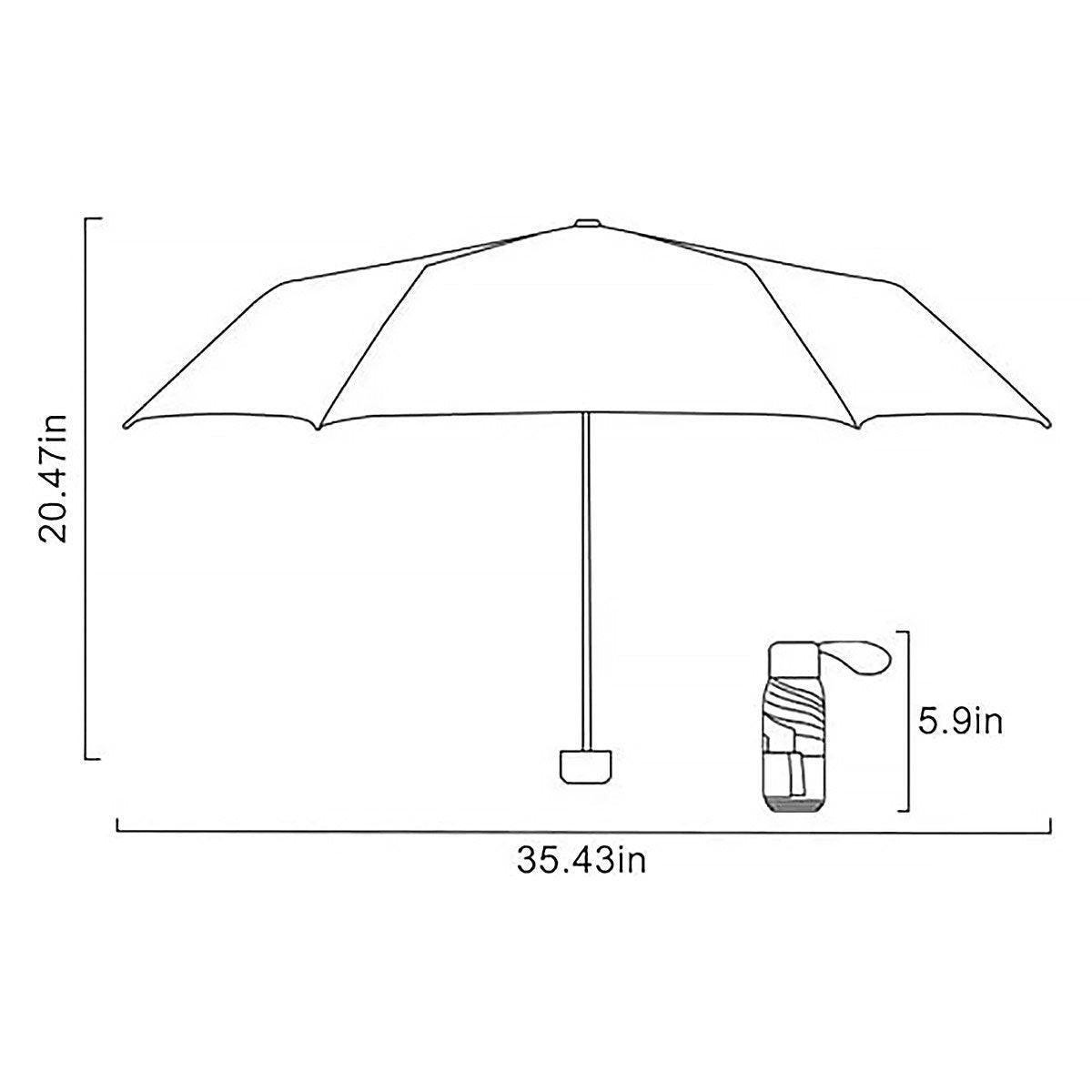 Portable Compact Five-Fold Umbrella UV Sun Protection Travel Manual Umbrella - Purple 3