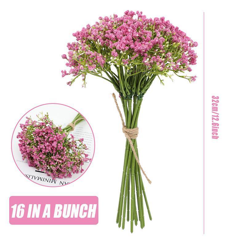 16pcs Artificial Foam Full Star Flowers Wedding Bouquet Home Decor Simulation - Pink 3