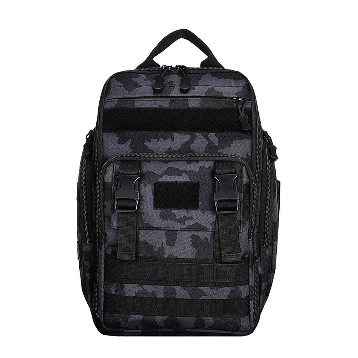 Fishing Tackle Backpack Storage Bag Shoulder Fishing Gear Bags Outdoor Backpack - Night Camouflage 9