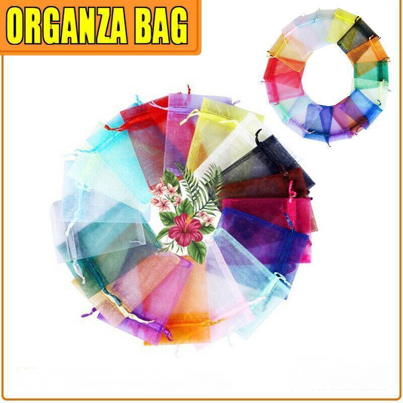 Organza Bag Sheer Bags Jewellery Wedding Candy Packaging Sheer Bags 10*15 cm - Fruit Green