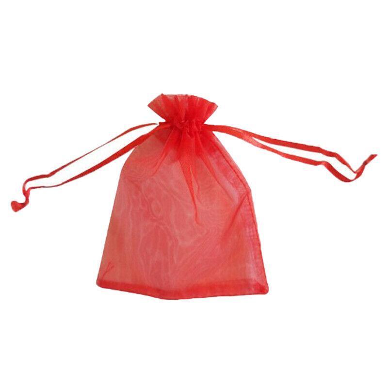 50PCS Organza Bag Sheer Bags Jewellery Wedding Candy Packaging Sheer Bags 10*15 cm - Pink/50PCS 12