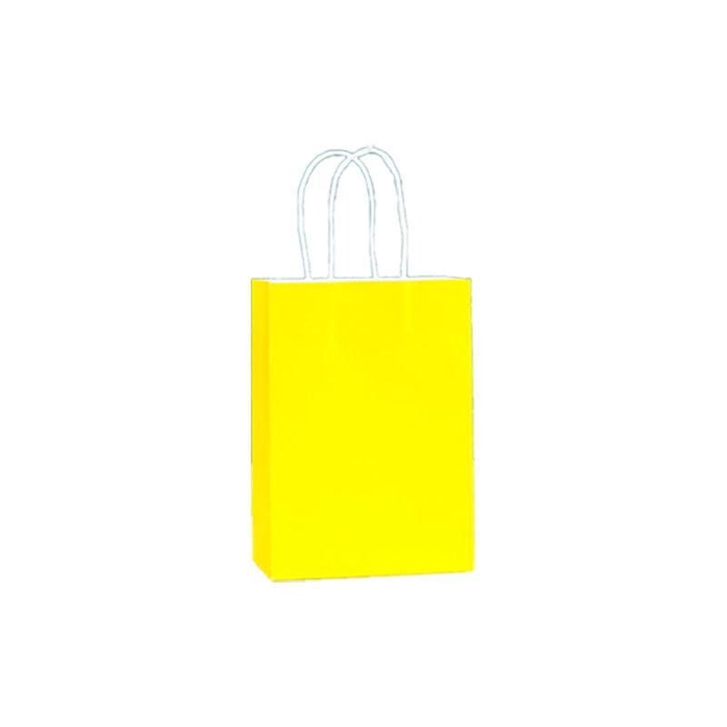 20pcs Small Kraft Paper Gift Bags with Handles for Shopping Party Favour - Dark Pink 6