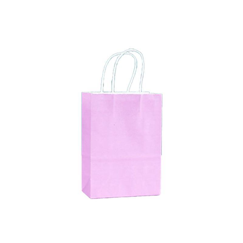20pcs Small Kraft Paper Gift Bags with Handles for Shopping Party Favour - White 14