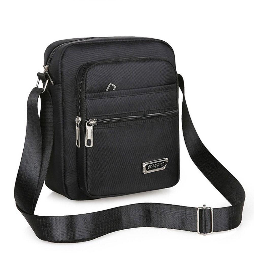 Mens Crossbody Shoulder Bag Travel Messenger Bag Casual Handbag for Boys and Men - Green-4 zippers 7