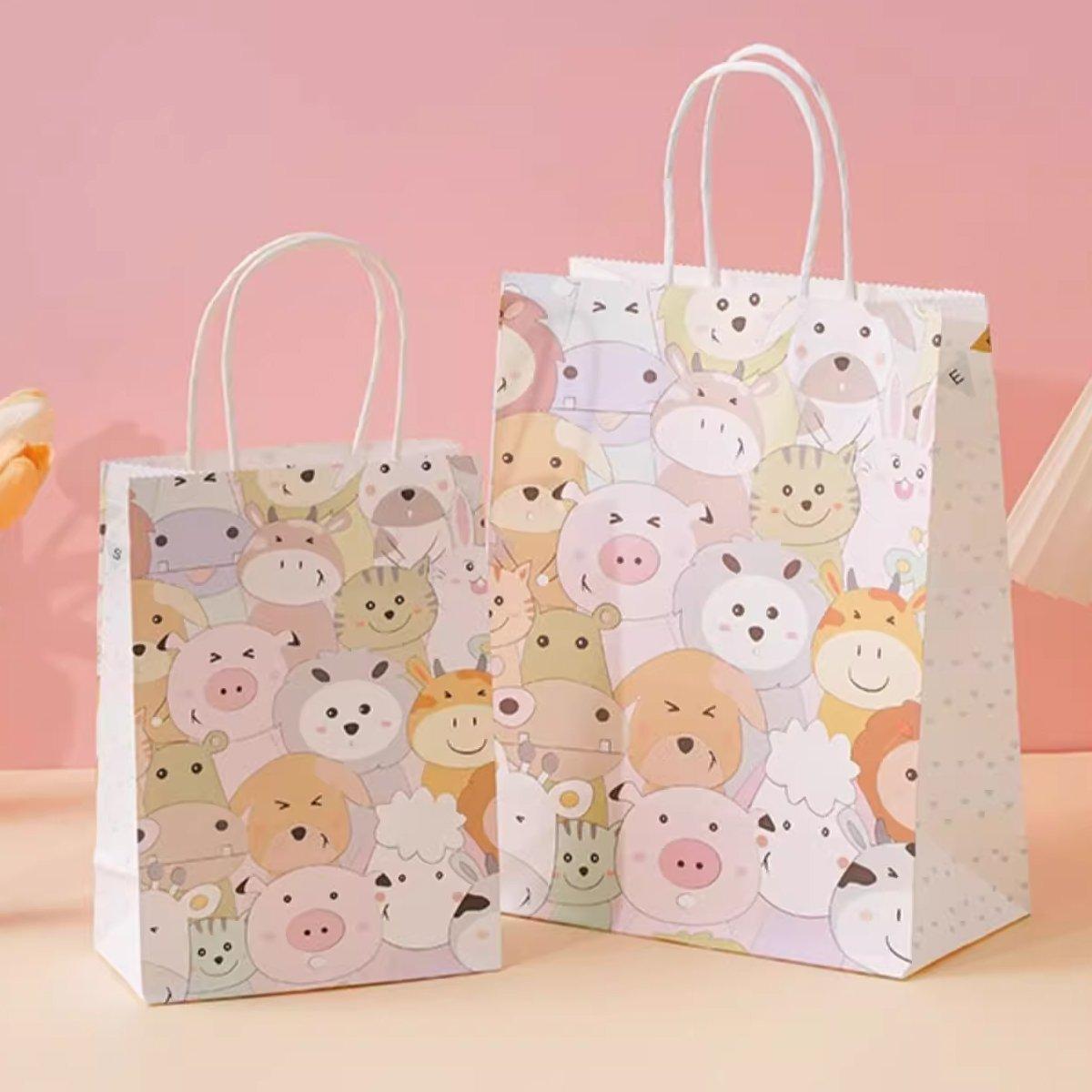 50PCS Colourful Kraft Paper Gift Bags Reusable Party Favor Bags for School Events - BDLW-18*9*23cm 5