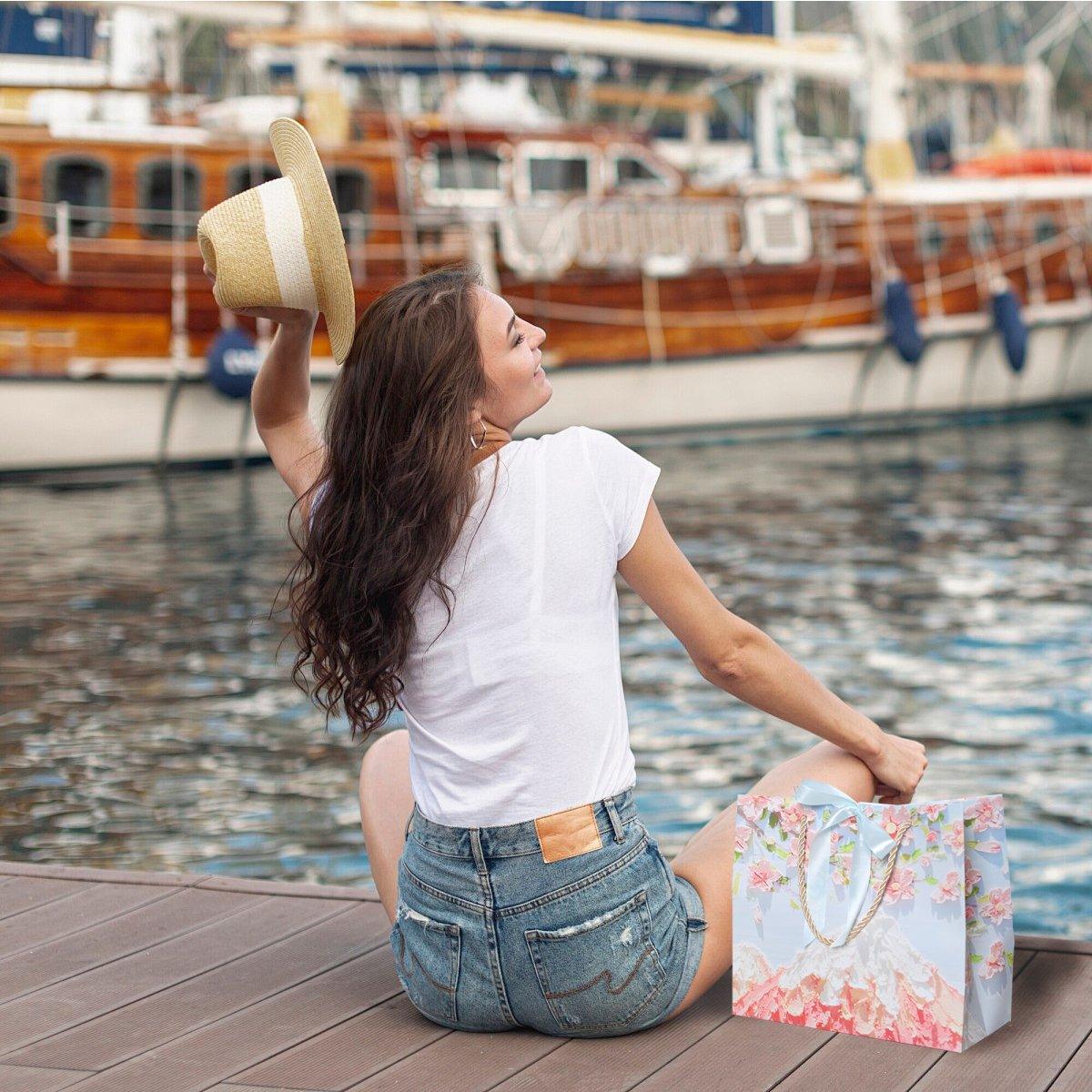 50PCS Cloud Mountain Petals Cream Wind Stereo Oil Painting Paper for Gift Wrapping - B 5