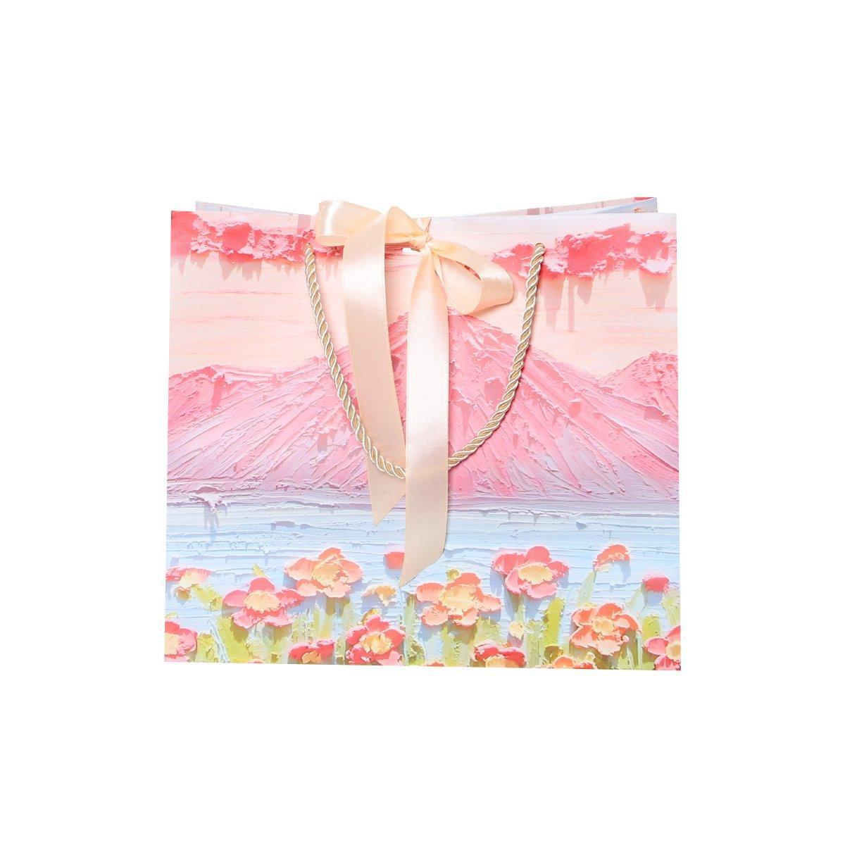 50PCS Cloud Mountain Petals Cream Wind Stereo Oil Painting Paper for Gift Wrapping - B 6