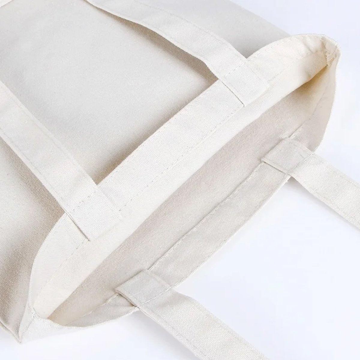 5PCS Canvas Tote Bag Cotton Blank DIY Shopping Shoulder Bags - Natural 35*40*10cm 5
