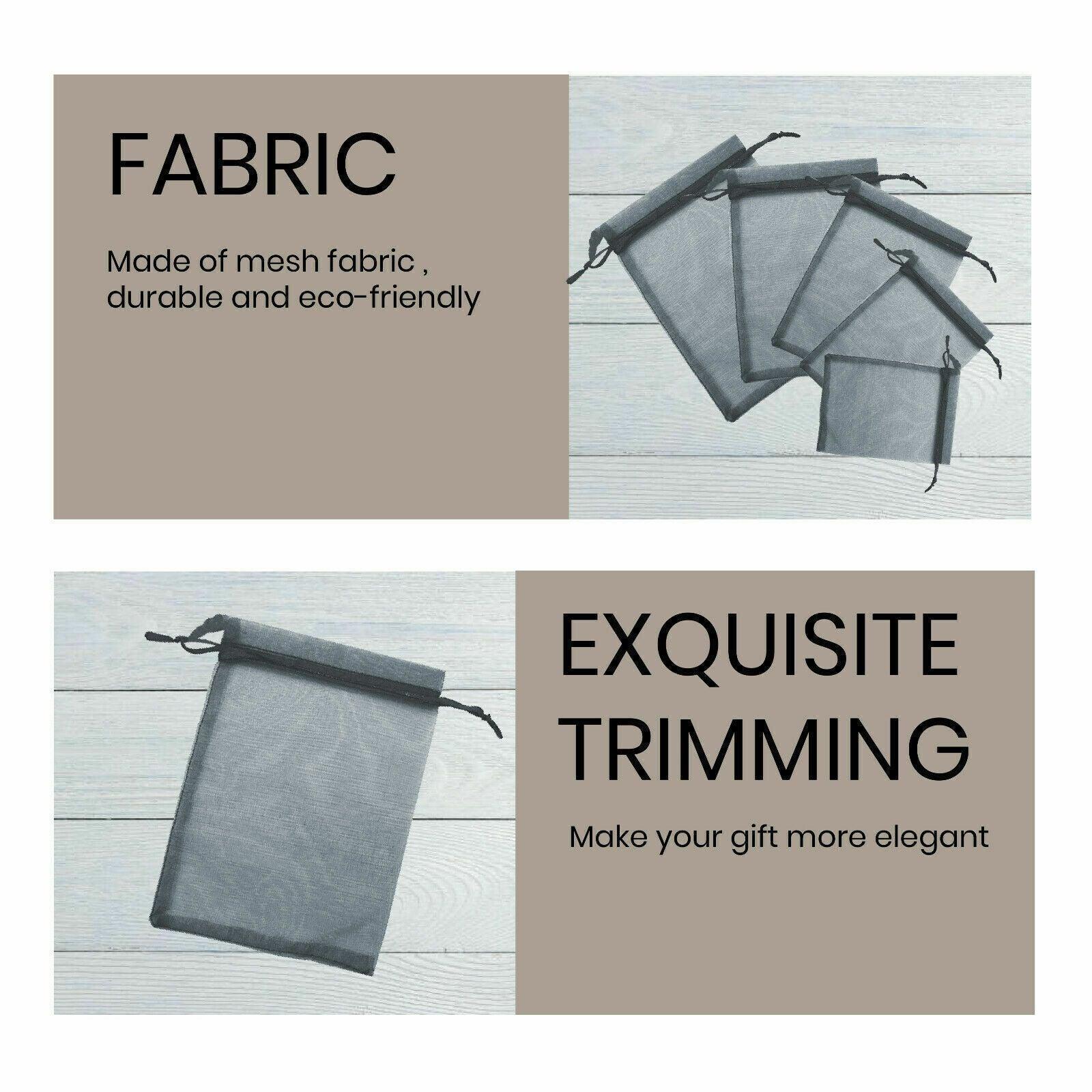 50PCS Organza Bag Sheer Bags Jewellery Wedding Candy Packaging Sheer Bags 9*12 cm - Pink/50PCS 4