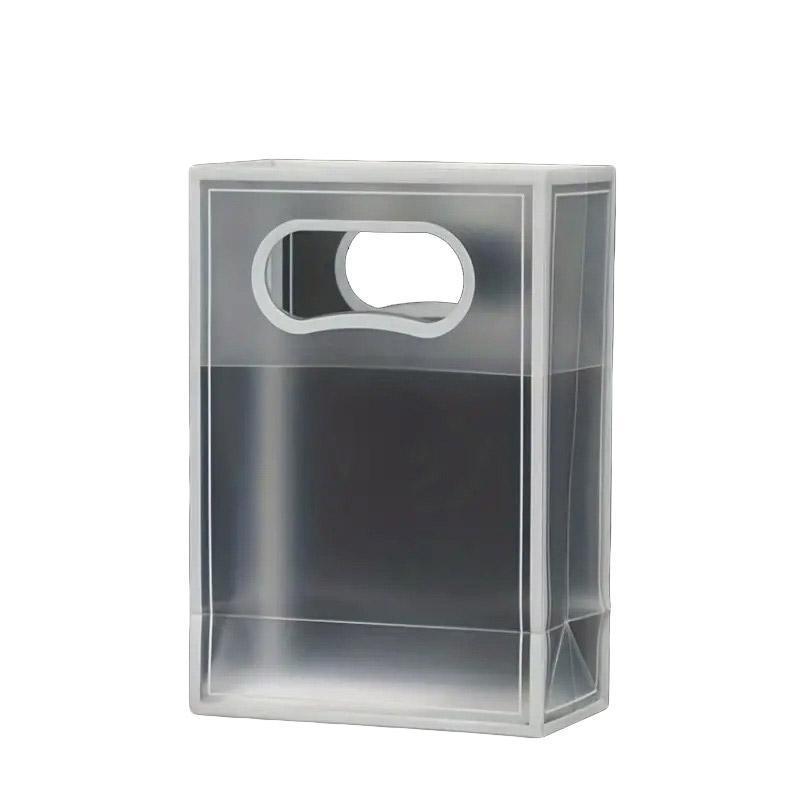 25pcs Transparent PVC Handbag for Wedding Festival Candy Gift Packaging Bag - Black-26*18*8cm 7