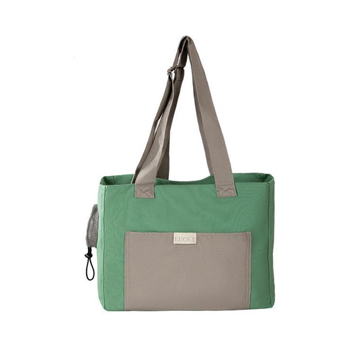 Portable Breathable Adjustable Crossbody Pet Carrier Bag Large Capacity for Pet - Green 9