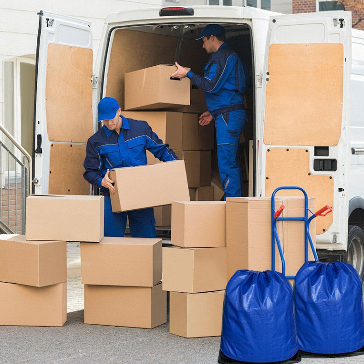 Waterproof Drawstring Moving Bag Large Packing Transfer Bag for Travel Storag - Orange 4