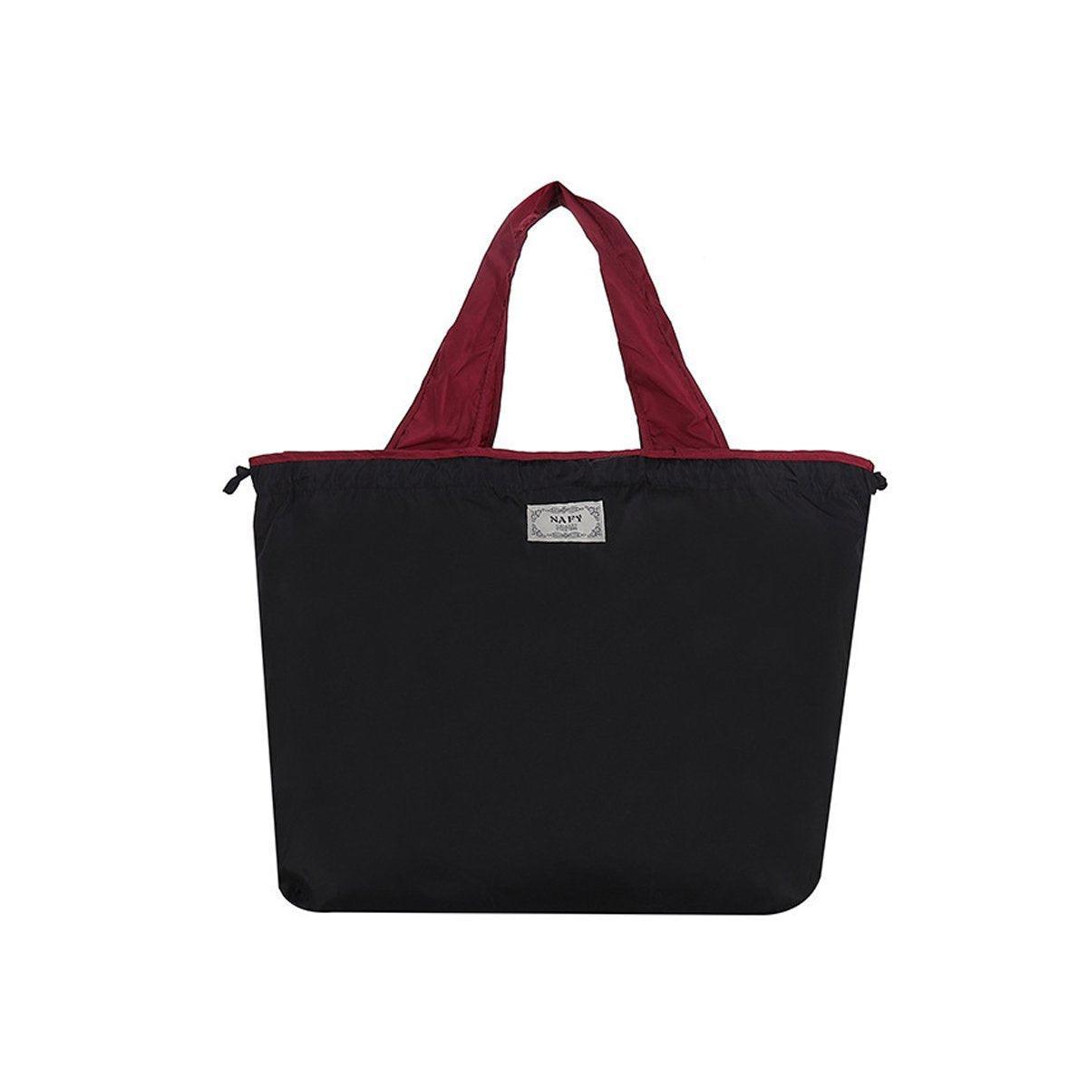 Ultra-Light Foldable Large Capacity Portable Shopping Bag with Drawstring Mouth - Purple - L 8