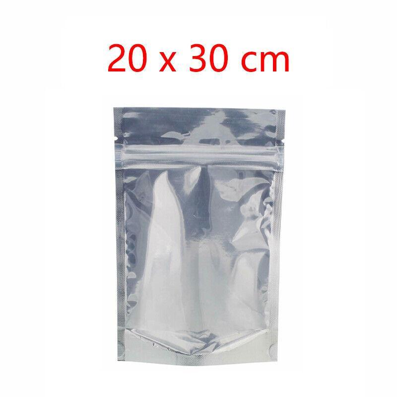 Clear Aluminum Foil Mylar Stand Up Retail Bags Zip Lock Pouches Pouch Packaging - 15*22+4CM-50PCS 12
