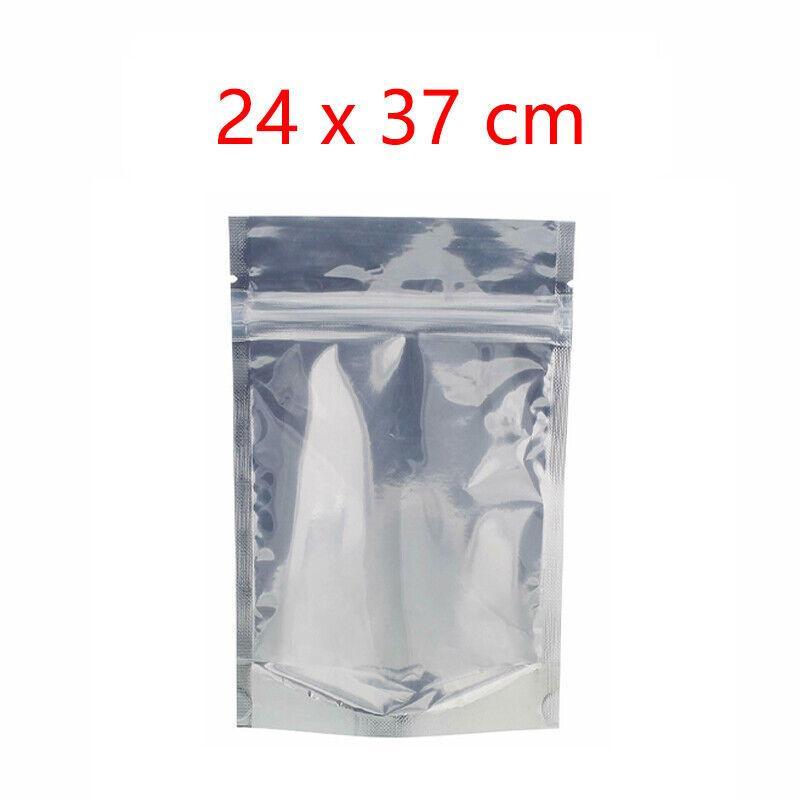 Clear Aluminum Foil Mylar Stand Up Retail Bags Zip Lock Pouches Pouch Packaging - 24*37+4CM-50PCS 13