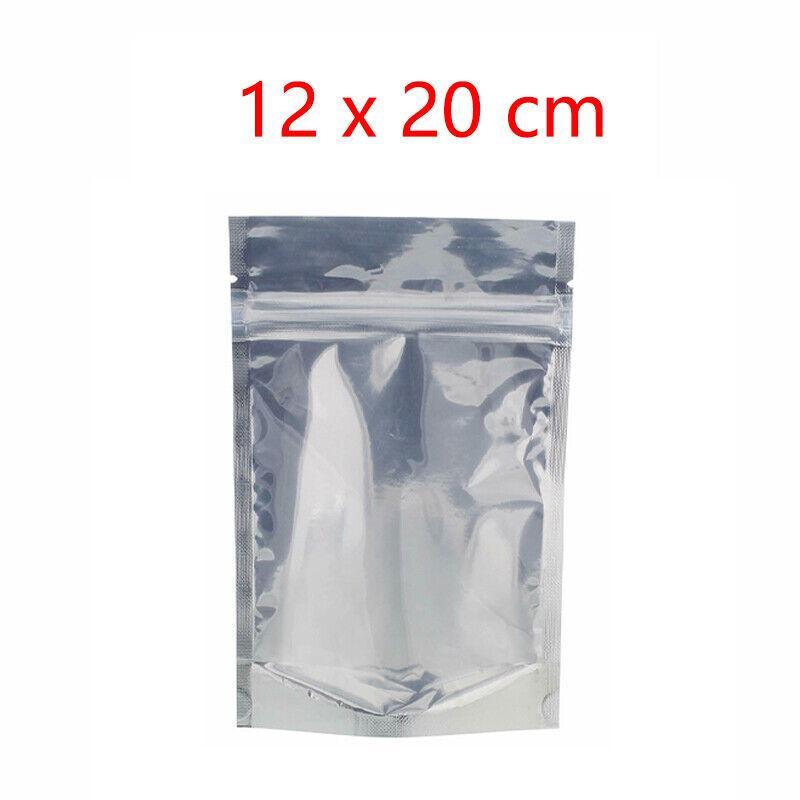 Clear Aluminum Foil Mylar Stand Up Retail Bags Zip Lock Pouches Pouch Packaging - 9*14+3CM-50PCS 8